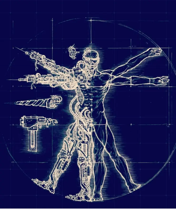 Representación de la subjetividad "cuerpo-máquina"